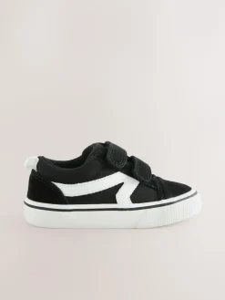 Next Black/White Standard Fit (F) Touch Fastening Skate Trainers^BOY Sneakers|Sneakers