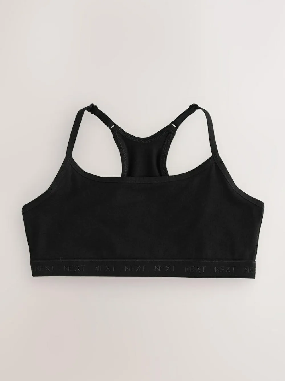 Hot Next Strappy Racer Back Crop Tops 3 Pack (5-16yrs) Black/White