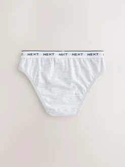 Next Bikini Briefs 7 Pack (5-16yrs) Black/White/Grey