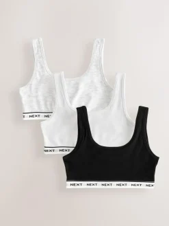 Next Black/White/Grey Crop Tops 3 Pack (5-16yrs)^ Bras & Crop Tops