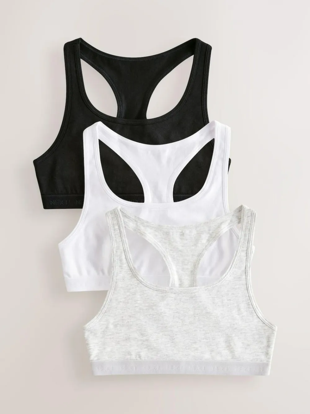 Next Racer Back Crop Tops 3 Pack (5-16yrs)^ Underwear|Bras & Crop Tops