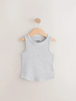 Discount Next Black/White/Grey Rib Vest 3 Pack (3-16yrs)