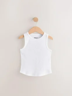 Discount Next Black/White/Grey Rib Vest 3 Pack (3-16yrs)