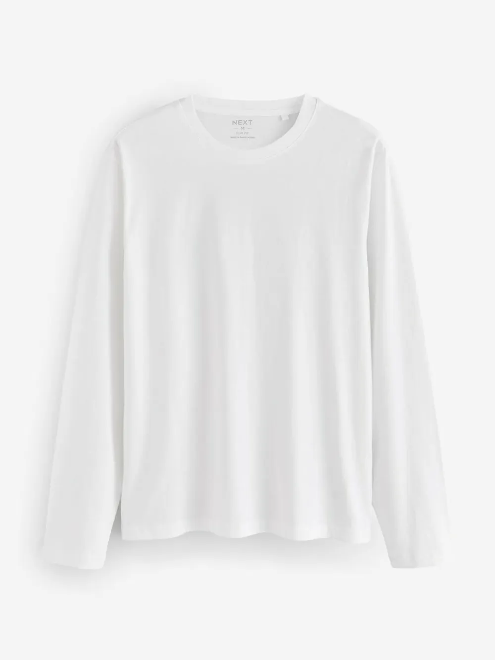 Outlet Next Black/White/Grey/Blue Slim Fit Regular Fit Long Sleeve 100% Cotton T-Shirts 5 Pack