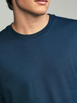 Outlet Next Black/White/Grey/Blue Slim Fit Regular Fit Long Sleeve 100% Cotton T-Shirts 5 Pack