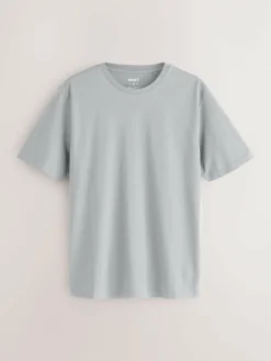 Next Black/White/Grey/Slate Grey/Stone/Brown Regular Fit Essential Cotton T-Shirts 6 Pack^ Nightwear|Tops & T-Shirts