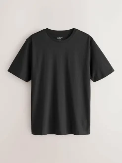 Next Black/White/Grey/Slate Grey/Stone/Brown Regular Fit Essential Cotton T-Shirts 6 Pack^ Nightwear|Tops & T-Shirts