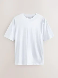 Next Black/White/Grey/Slate Grey/Stone/Brown Regular Fit Essential Cotton T-Shirts 6 Pack^ Nightwear|Tops & T-Shirts