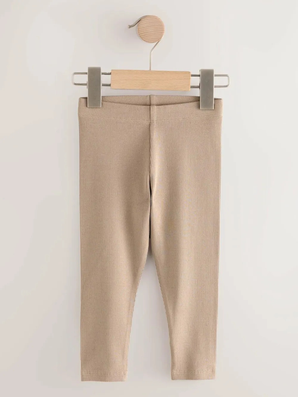 Hot Next Ribbed Leggings 5 Pack (3mths-7yrs) Black/White/Khaki Green