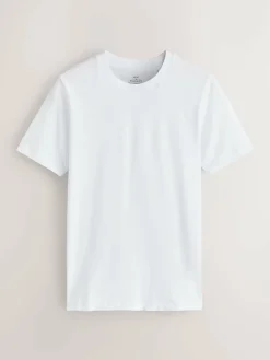 Next Black/White/Navy/Grey Muscle Fit Essential Cotton T-Shirts 6 Pack^ Nightwear|Tops & T-Shirts