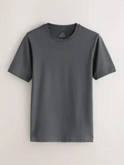 Next Black/White/Navy/Grey Muscle Fit Essential Cotton T-Shirts 6 Pack^ Nightwear|Tops & T-Shirts