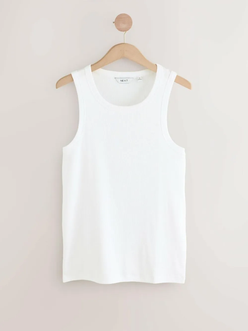 New Next Black/White/Neutral/Navy 4 Pack Slim Ribbed Vest