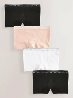 Next Boyshort Cotton Logo Knickers 4 Pack^Women Panties|All Lingerie