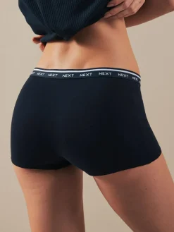 Next Boyshort Cotton Logo Knickers 4 Pack^Women Panties|All Lingerie