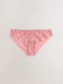 Best Next Brazilian Lace Front NVPL Knickers 3 Pack Black/White/Nude