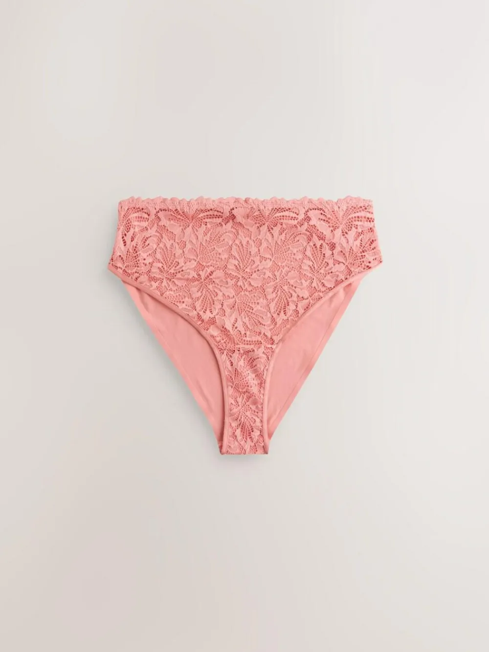 Outlet Next High Waist High Leg Lace Front NVPL Knickers 3 Pack Black/White/Nude