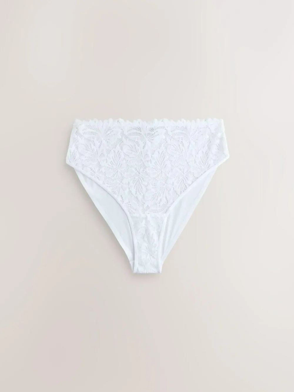 Outlet Next High Waist High Leg Lace Front NVPL Knickers 3 Pack Black/White/Nude