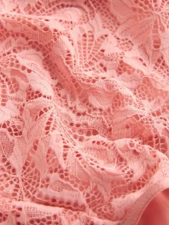 Outlet Next High Waist High Leg Lace Front NVPL Knickers 3 Pack Black/White/Nude