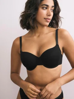 Next Black/White/Pastel Rose Nude Pad Full Cup Cotton Blend Ultimate Comfort Bras 3 Pack^Women Bras