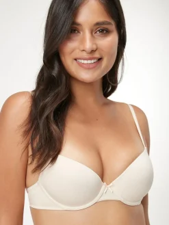 Next Black/White/Pastel Rose Nude Pad Plunge Cotton Blend Ultimate Comfort Bras 3 Pack^Women Bras