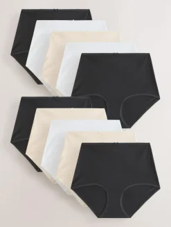 Next Full Brief Full Briefs Cotton Knickers 10 Pack^Women Panties|All Lingerie