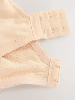 Online Next Black/White/Pastel Rose Nude Pad Non Wire DD+ Cotton Blend Ultimate Comfort Bras 3 Pack