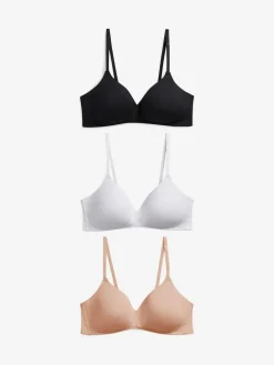 Next Pad Non Wire Cotton Blend Ultimate Comfort Bras 3 Pack^Women Bras|All Lingerie