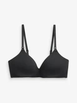 Hot Next Black/White/Pastel Rose Nude Pad Non Wire B-G Nursing Cotton Blend Ultimate Comfort Bras 3 Pack