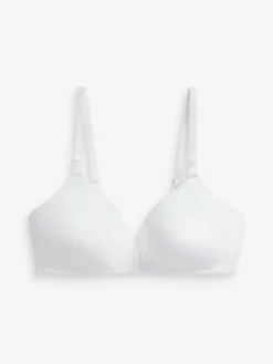 Hot Next Black/White/Pastel Rose Nude Pad Non Wire B-G Nursing Cotton Blend Ultimate Comfort Bras 3 Pack