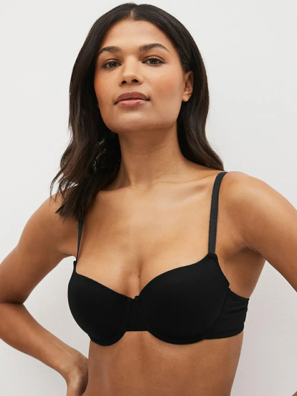 Sale Next Black/White/Pastel Rose Nude Pad Balcony Cotton Blend Ultimate Comfort Bras 3 Pack