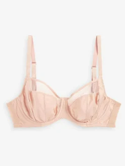 Outlet Next DD+ Non Pad Full Cup Bras 3 Pack with Side Support Black/White/Praline Nude