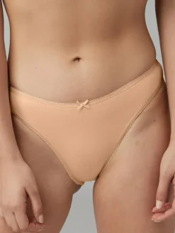 Sale Next High Leg Microfibre Knickers 7 Pack Black/White/Praline Nude