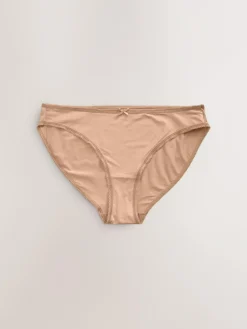 Sale Next High Leg Microfibre Knickers 7 Pack Black/White/Praline Nude