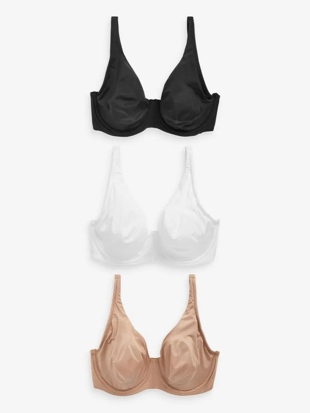 Next Non Pad Full Cup DD+ Microfibre Smoothing Ultimate Comfort T-Shirt Bras 3 Pack^Women Dd+ Range