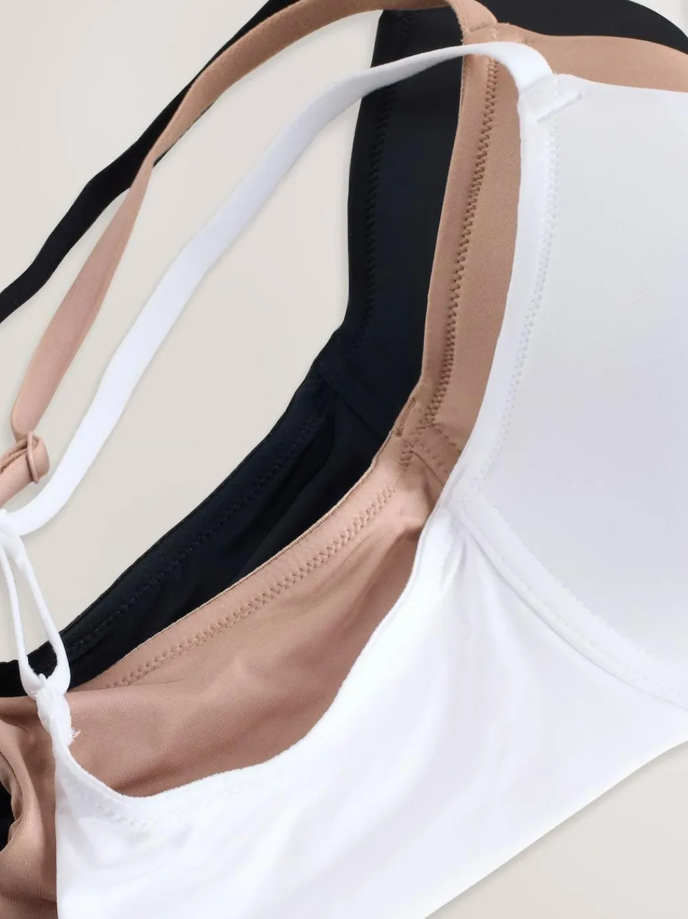 Next Black/White/Praline Nude Pad Full Cup A-E Ultimate Comfort Smoothing T-Shirt Bras 3 Pack^Women Bras|All Lingerie