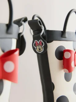 Next Black/White/Red Minnie Mouse Handle Wellies^ Boots