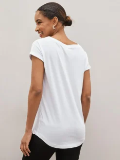 Clearance Next Cap Sleeve 100% Cotton T-Shirts 3 Pack Black/White/Stripe