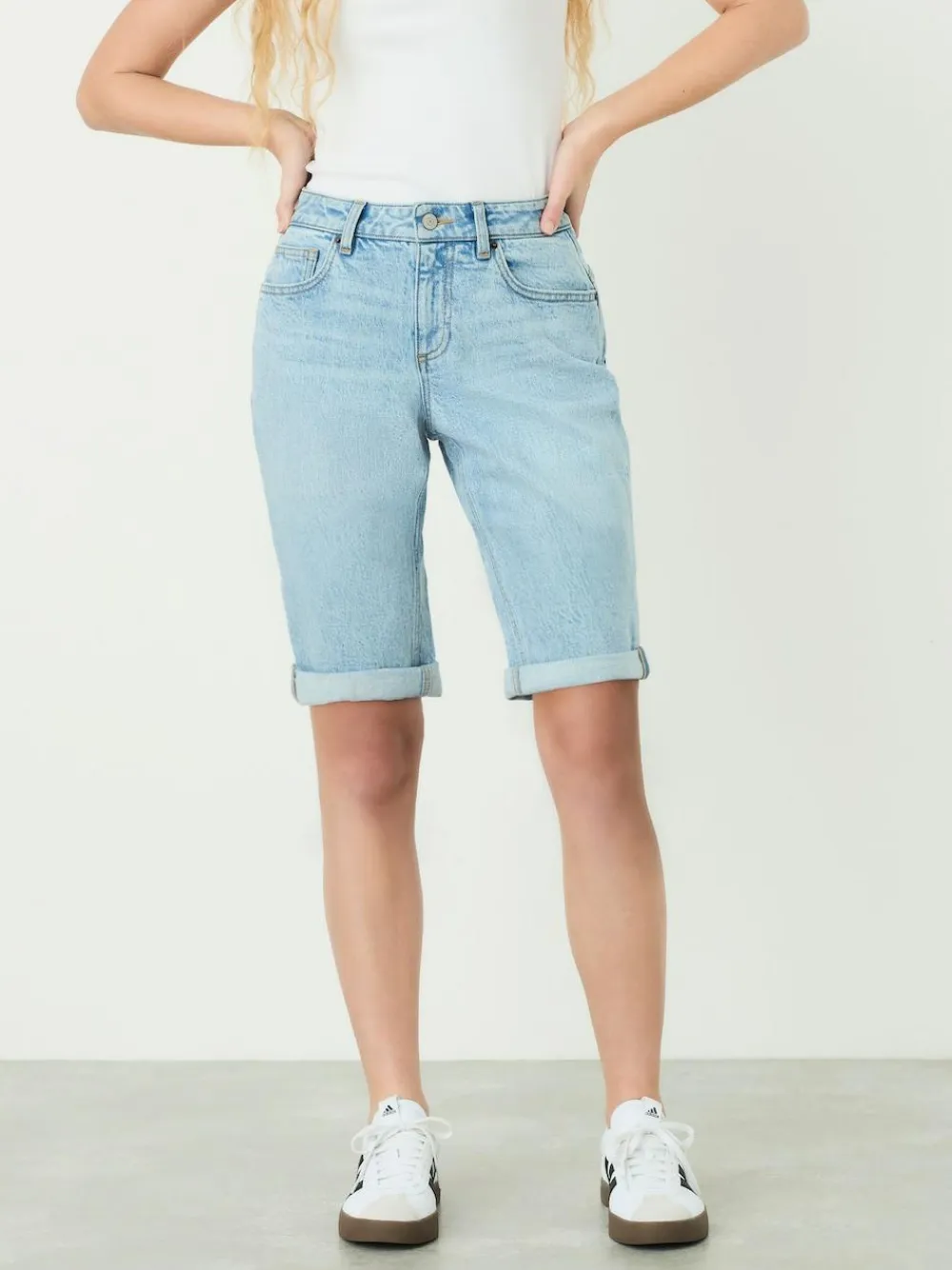 Next Knee Length Bermuda Denim Shorts^Women Shorts