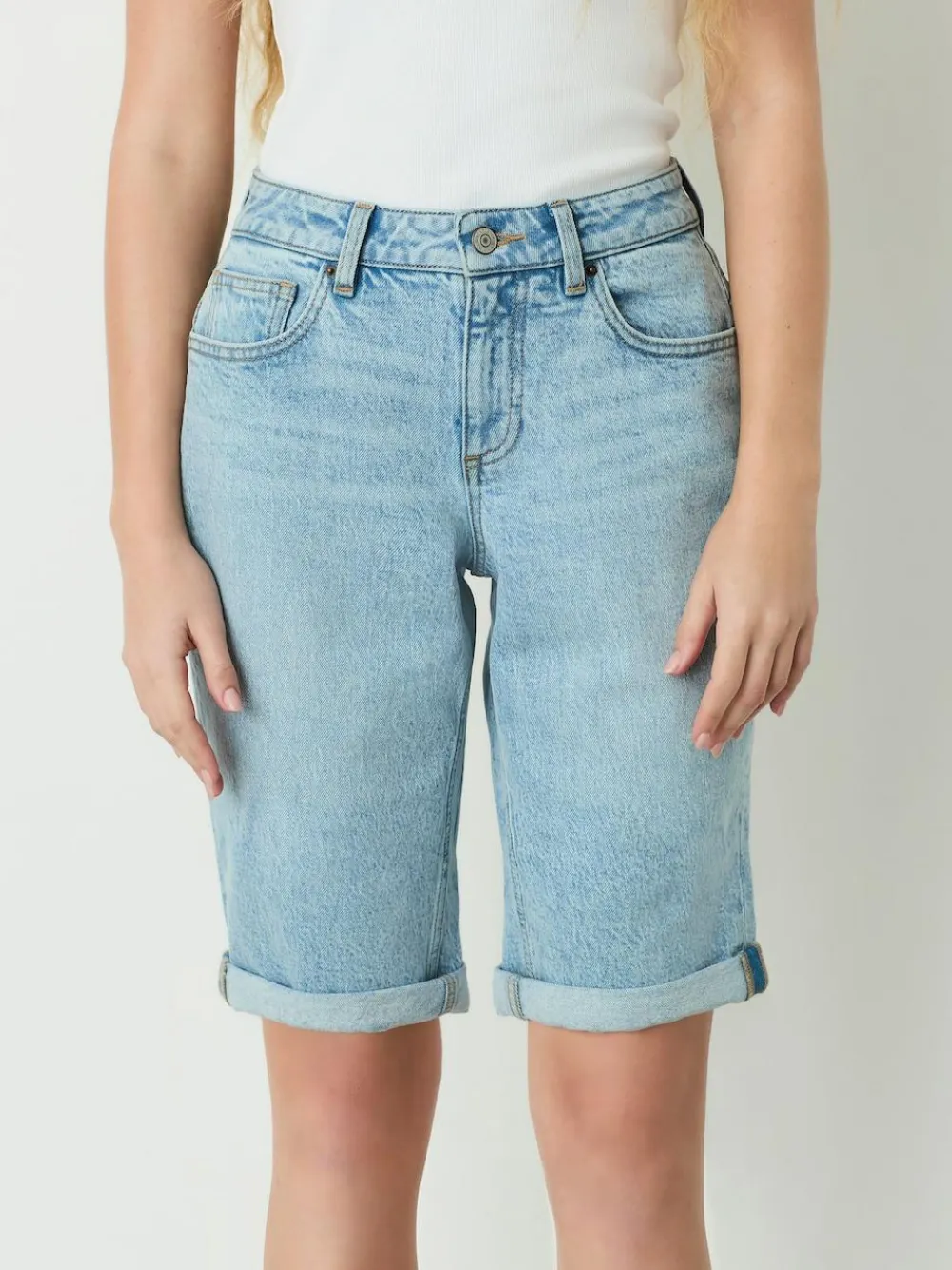 Next Knee Length Bermuda Denim Shorts^Women Shorts