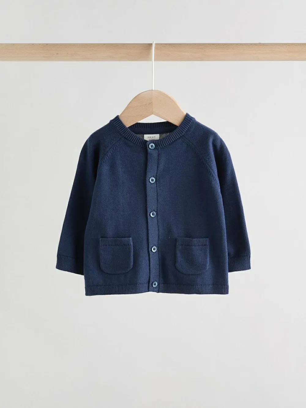 Sale Next Blue 100% Cotton Knitted Baby Cardigans 2 Pack (0mths-3yrs)