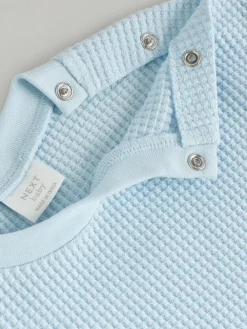 New Next 100% Cotton Top and Joggers Baby 2 Piece Set (0mths-2yrs) Blue