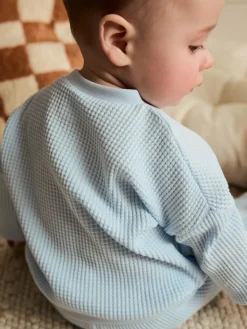 New Next 100% Cotton Top and Joggers Baby 2 Piece Set (0mths-2yrs) Blue