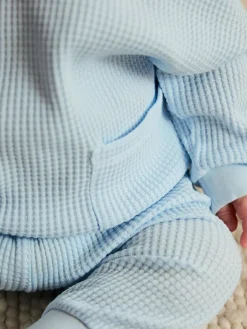 New Next 100% Cotton Top and Joggers Baby 2 Piece Set (0mths-2yrs) Blue