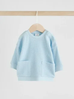 New Next 100% Cotton Top and Joggers Baby 2 Piece Set (0mths-2yrs) Blue