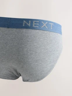 Sale Next 10 pack Cotton Rich Briefs Blue / Grey Marl