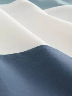 Next Regular Fit Colour Blocking T-Shirts 3 Pack Blue / Neutral / Green