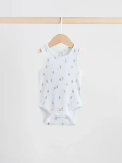 Hot Next Blue 5 Pack Baby Bear Vest Bodysuits