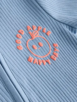 Next Blue 3 pack Baby Two Way Zip Footless Cotton Sleepsuits (0mths-3yrs)^BOY Nightwear|Nightwear