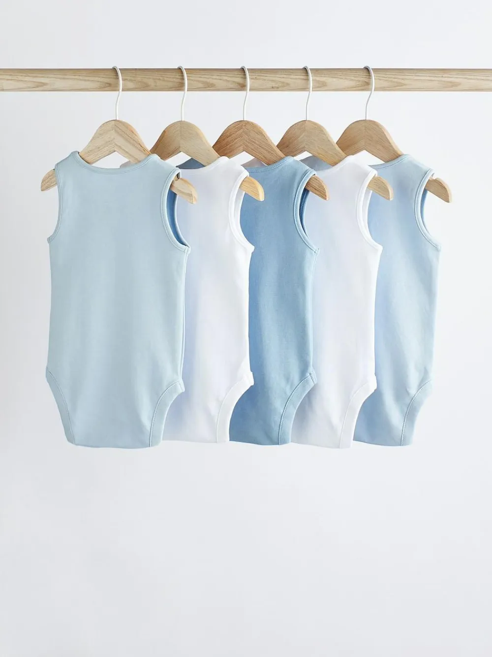 Next Blue 5 Pack Baby Vest Bodysuits^BOY Baby Winter Clothing|Bodysuits & Vests