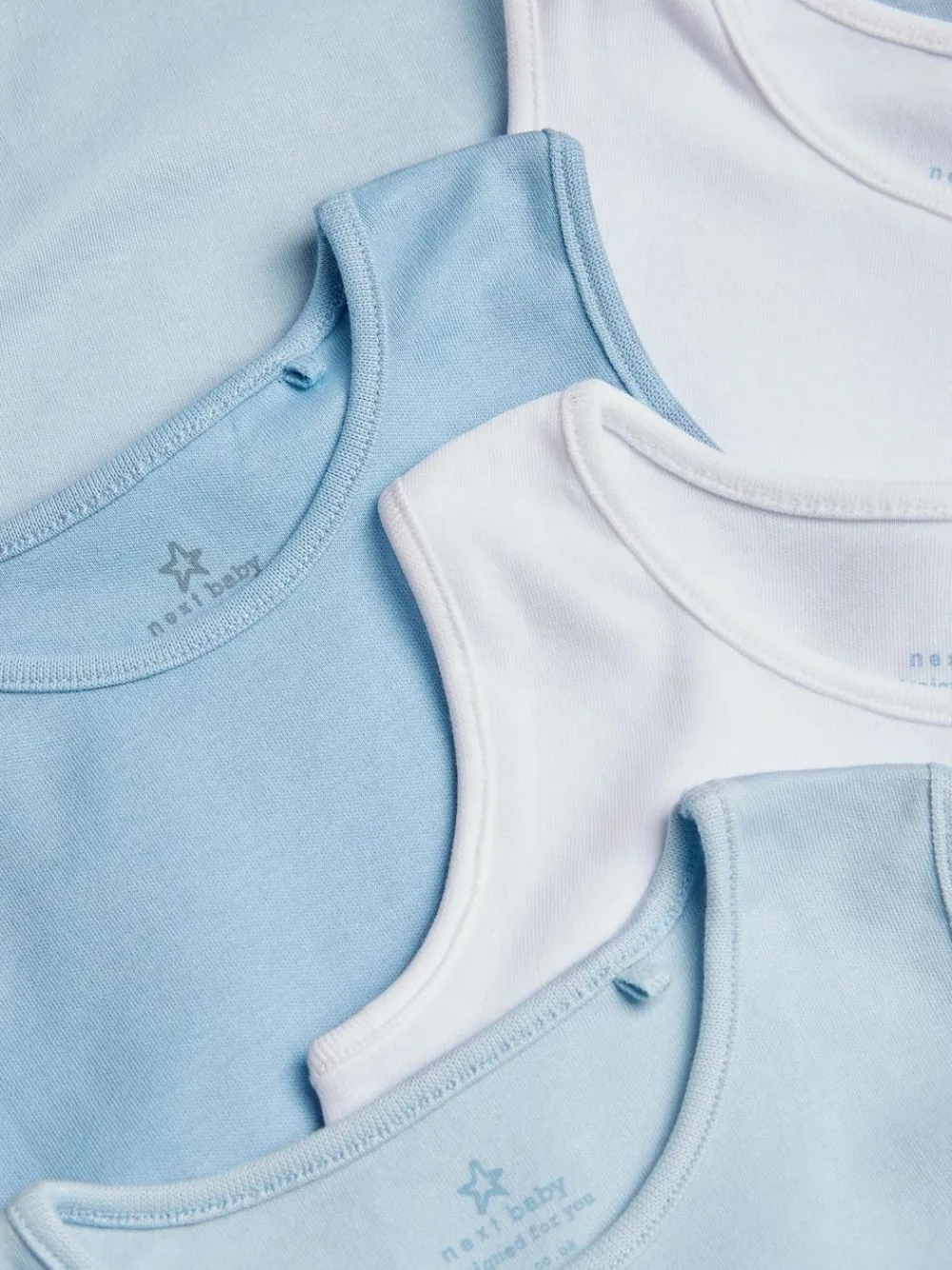 Next Blue 5 Pack Baby Vest Bodysuits^BOY Baby Winter Clothing|Bodysuits & Vests